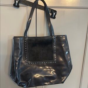 Varriale Tote Bag with Fur Leather Black